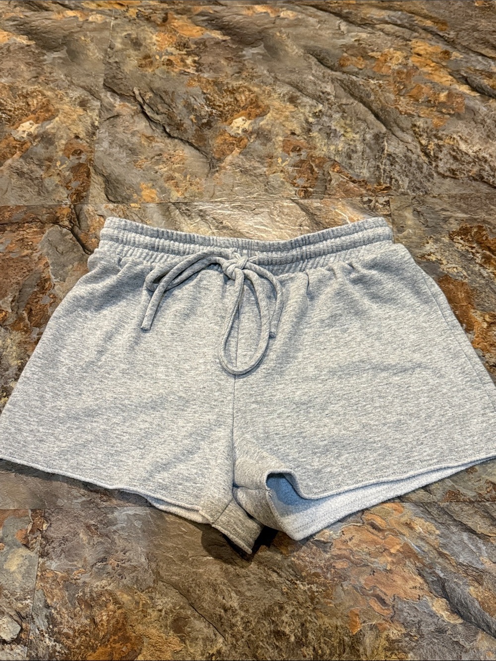 Girls youth size medium Heather Gray Drawstring Lounge Shorts
